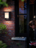 Philips black LED Arbour outdoor wall lantern with PIR sensor (British brand)
