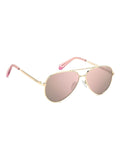Polaroid pink pilot sunglasses for teenagers, imported from the UK
