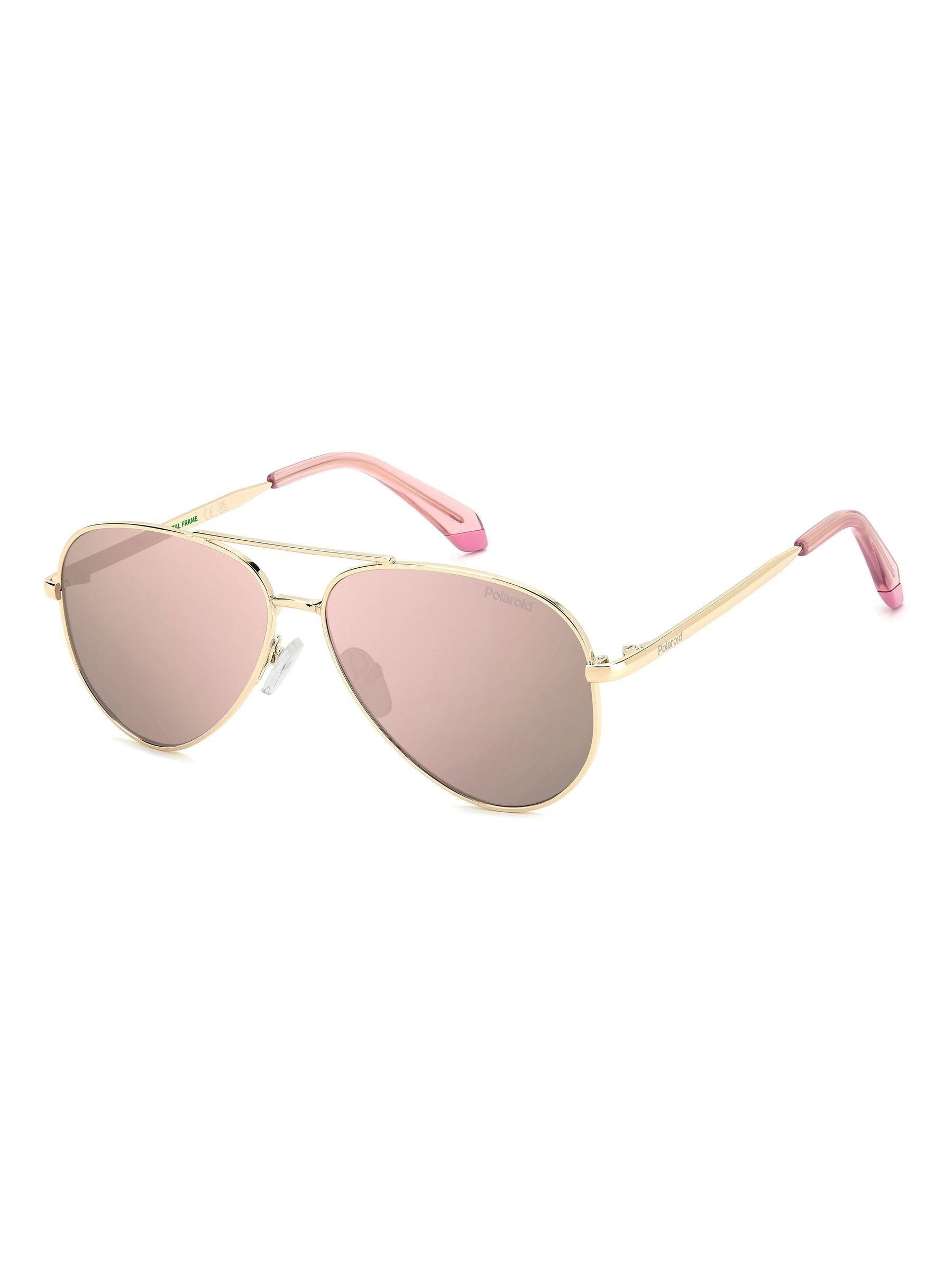 Polaroid pink pilot sunglasses for teenagers, imported from the UK