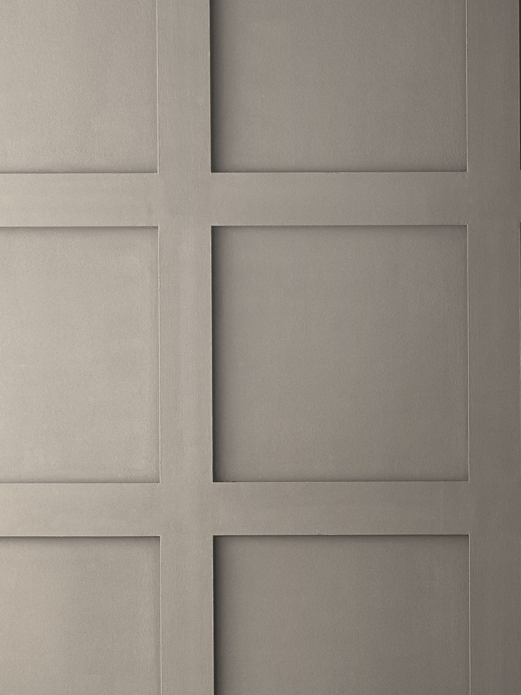 Graham & Brown taupe matt emulsion paint, imported from the UK