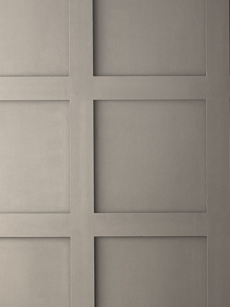 Graham & Brown taupe matt emulsion paint, imported from the UK