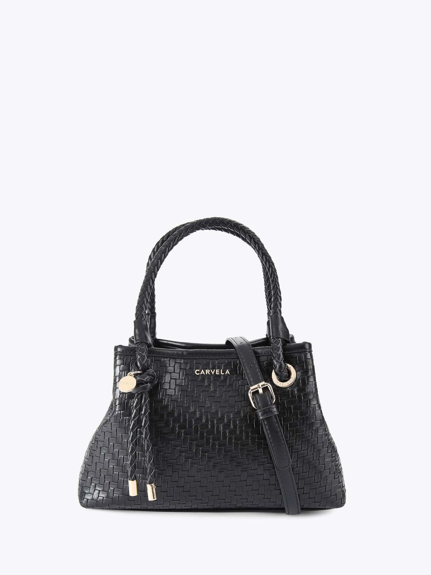 Carvela black Antonia weave mini bag - British product
