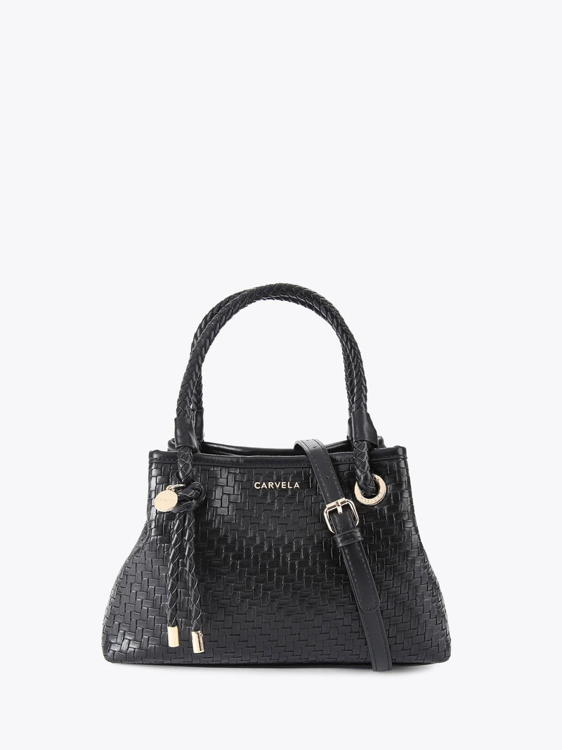 Carvela black Antonia weave mini bag - British product