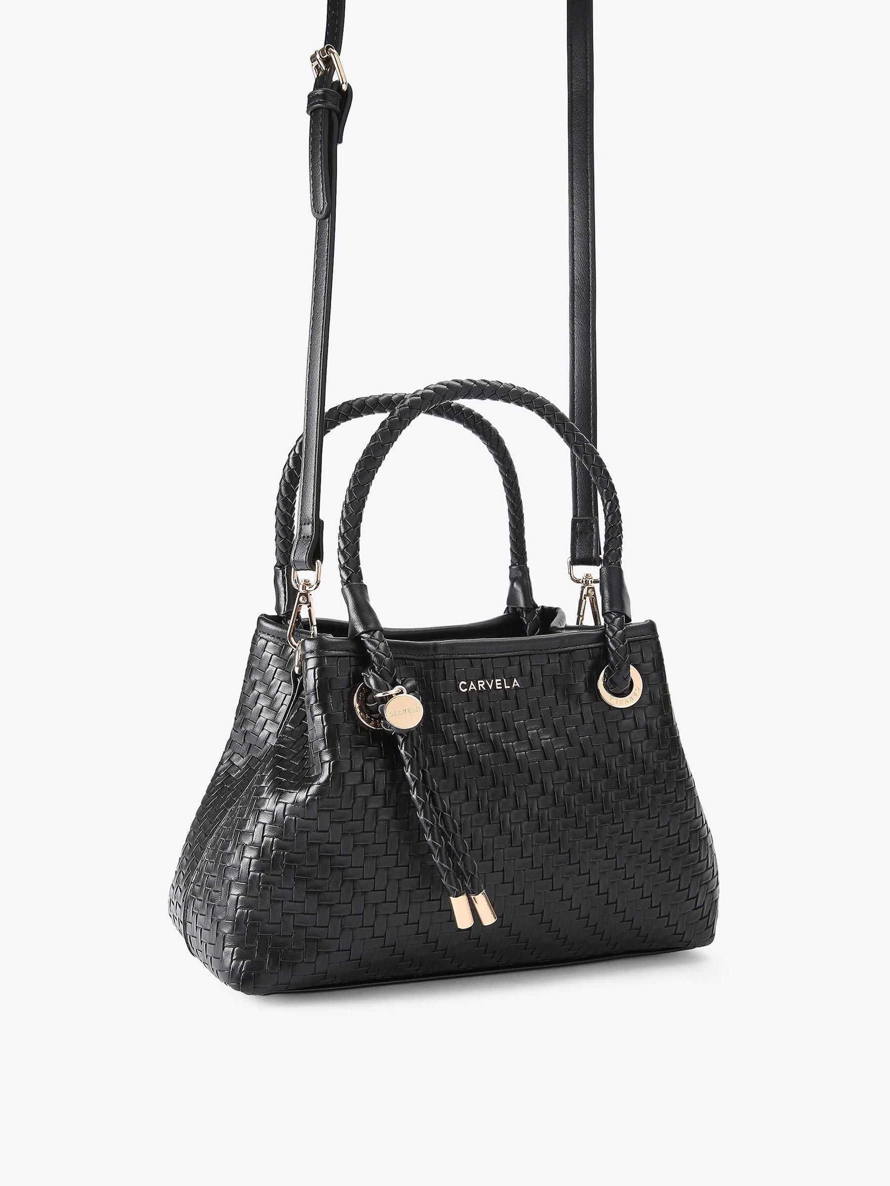 Carvela black Antonia weave mini bag - British product
