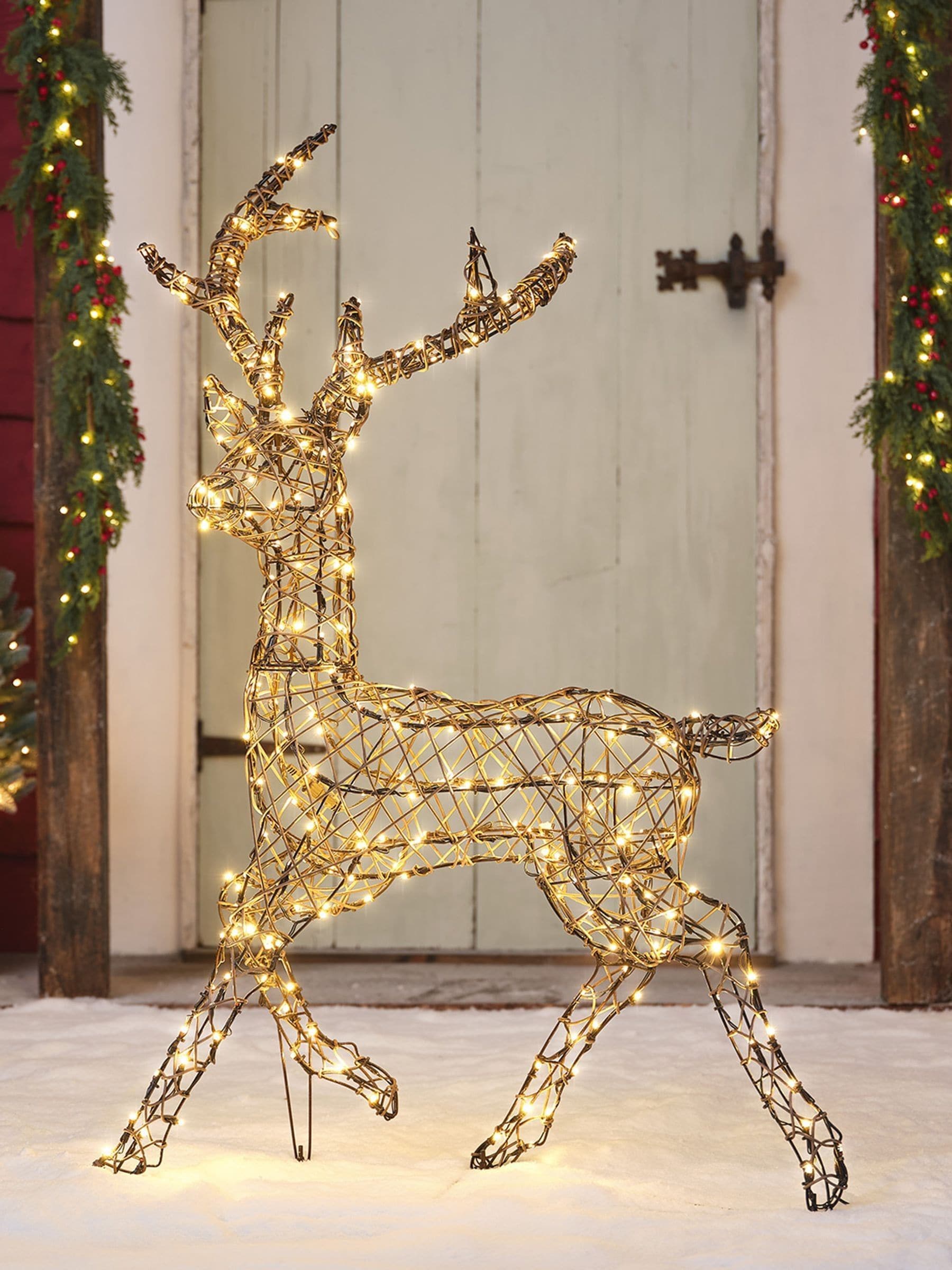 Lights4fun dual LED reindeer stag 1.15m - British product