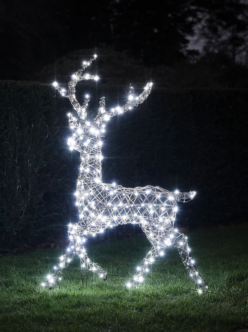 Lights4fun dual LED reindeer stag 1.15m - British product