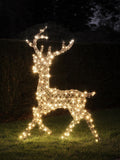Lights4fun dual LED reindeer stag 1.15m - British product