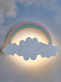 Lights4fun multi rainbow and cloud children's wall light - British product