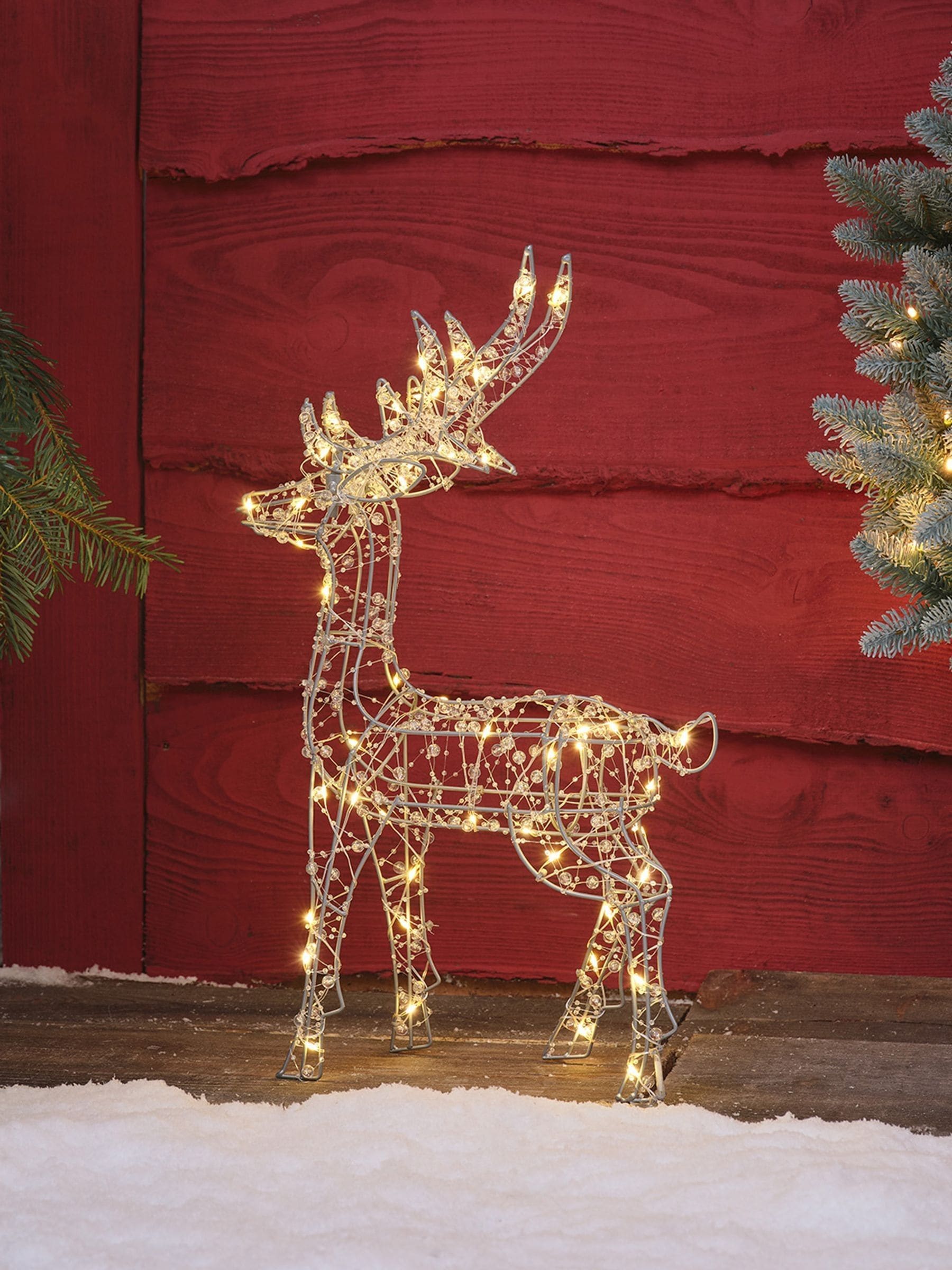 Lights4fun beaded micro light stag 50cm - British product