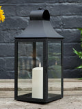 Lights4fun garden lantern Albury black 45cm, imported from the UK