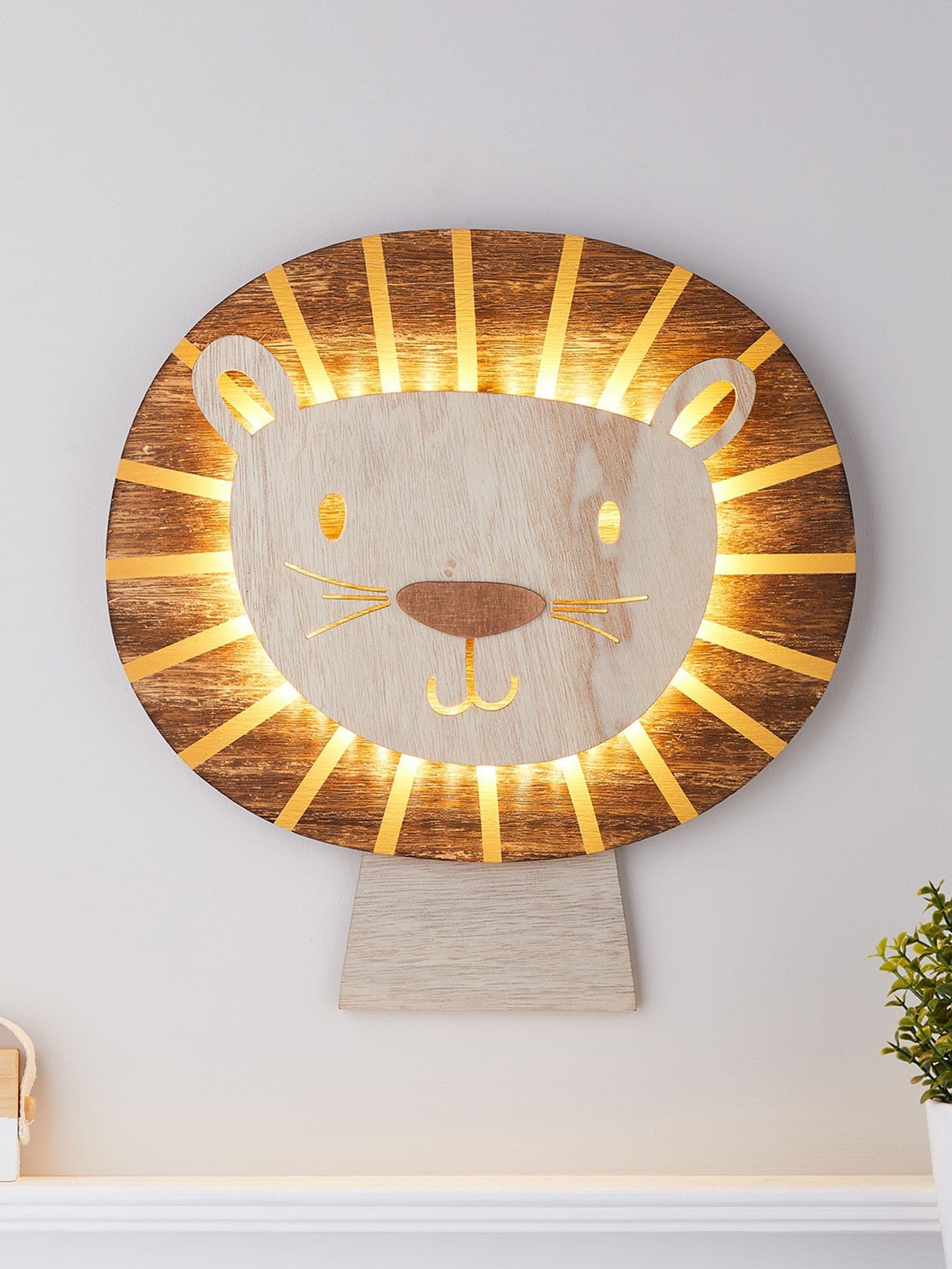 Lights4fun lion children's wall light 35cm (British brand)