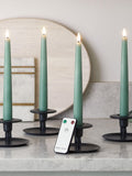 Lights4fun eucalyptus LED taper candles 22cm (British brand)