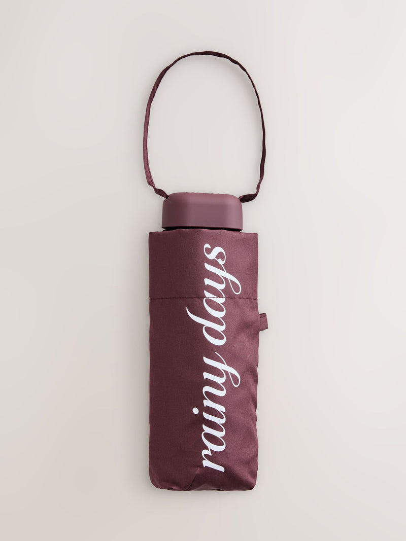 Compact Umbrella Black Print