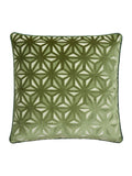 Appletree Green Star Geo Velvet cushion 43x43cm - British product