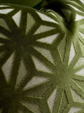 Appletree Green Star Geo Velvet cushion 43x43cm - British product