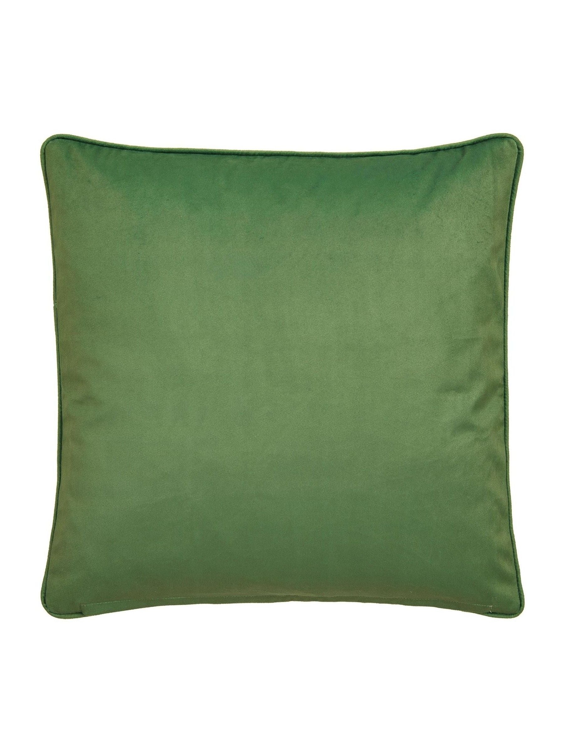 Appletree Green Star Geo Velvet cushion 43x43cm - British product