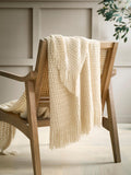 Fusion Appletree Blue Textured Knit Throw 180cm x 130cm