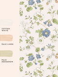 Laura Ashley Chalk Blue Pennywell Grove wallpaper roll, UK version