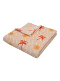 Fusion Coral Soleil fleece throw 150x120cm - British product