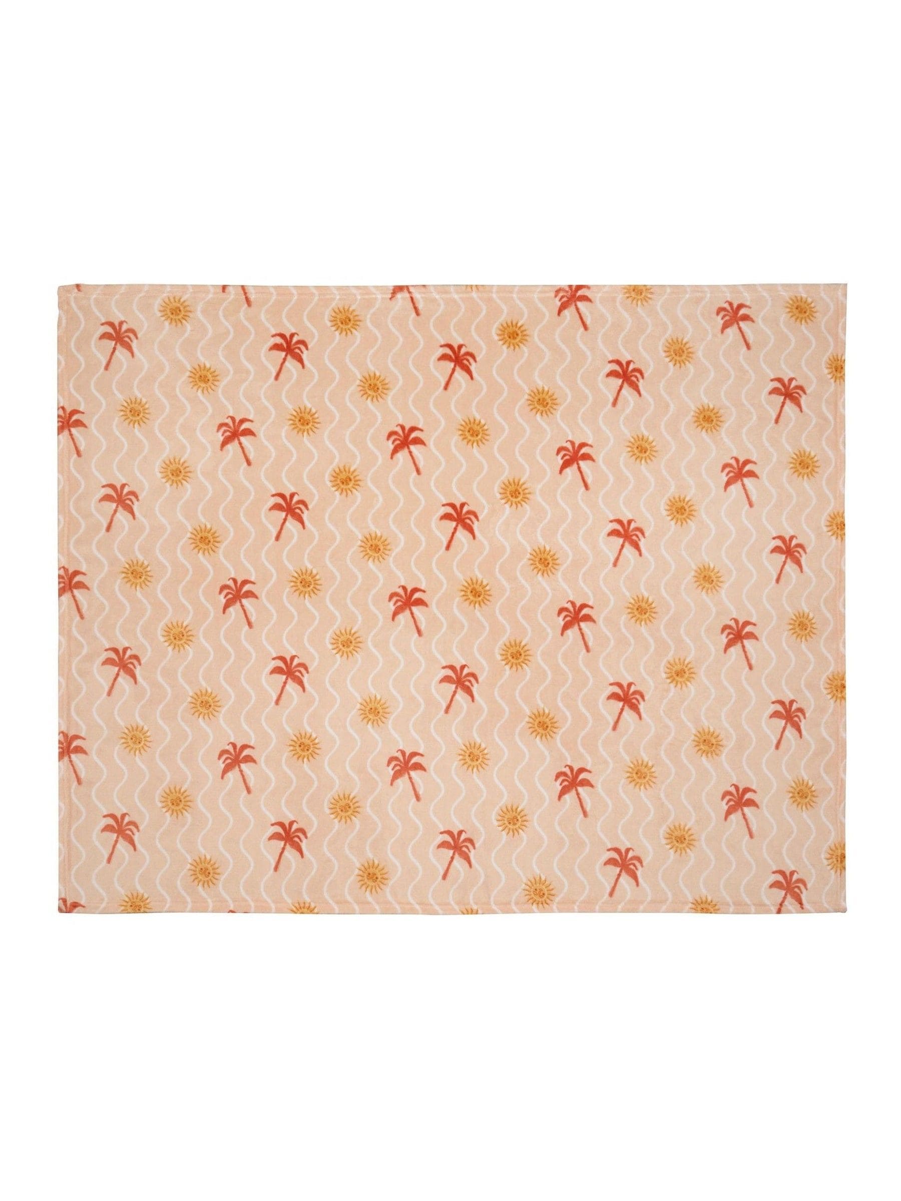 Fusion Coral Soleil fleece throw 150x120cm - British product