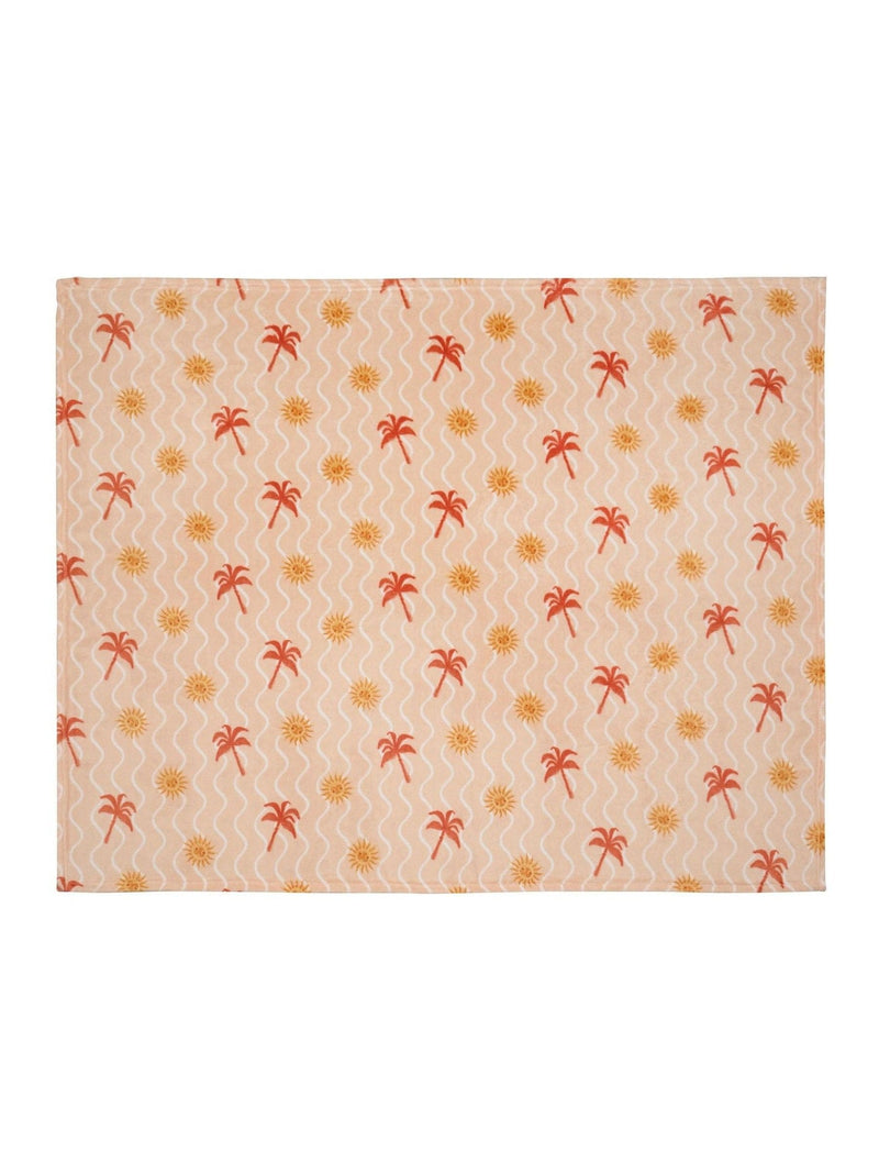 Fusion Coral Soleil fleece throw 150x120cm - British product