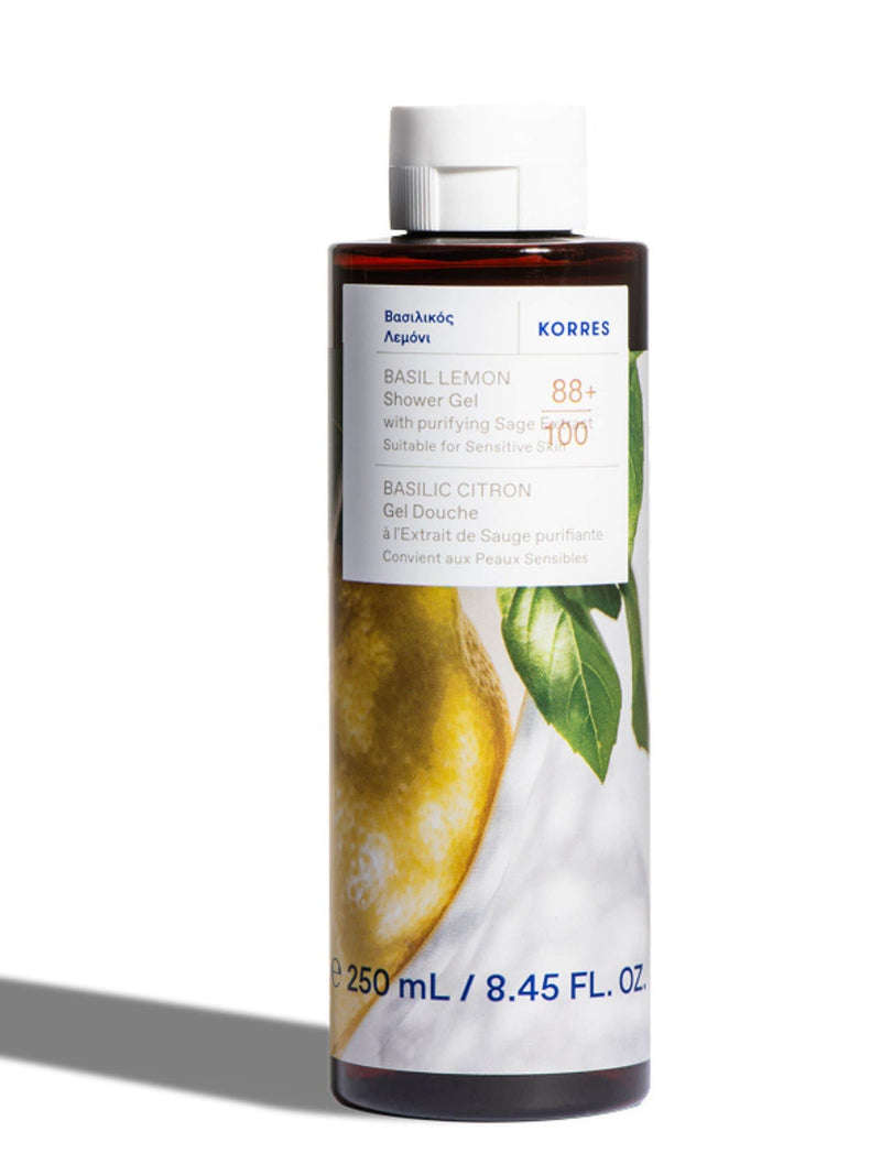 Korres Basil Lemon shower gel 250ml, UK version