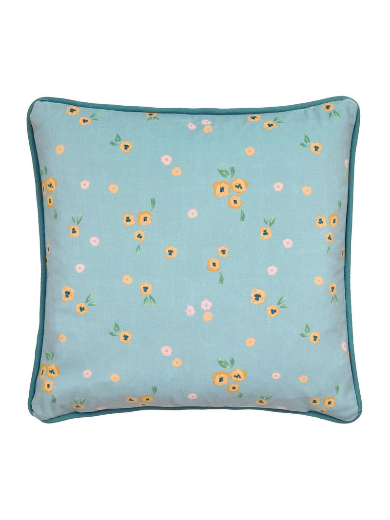Dreams & Drapes red poppy velvet cushion 43cm, UK version