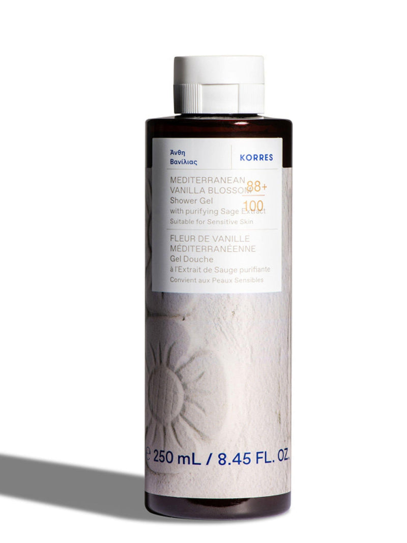 Korres Mediterranean Vanilla shower gel 250ml, imported from the UK