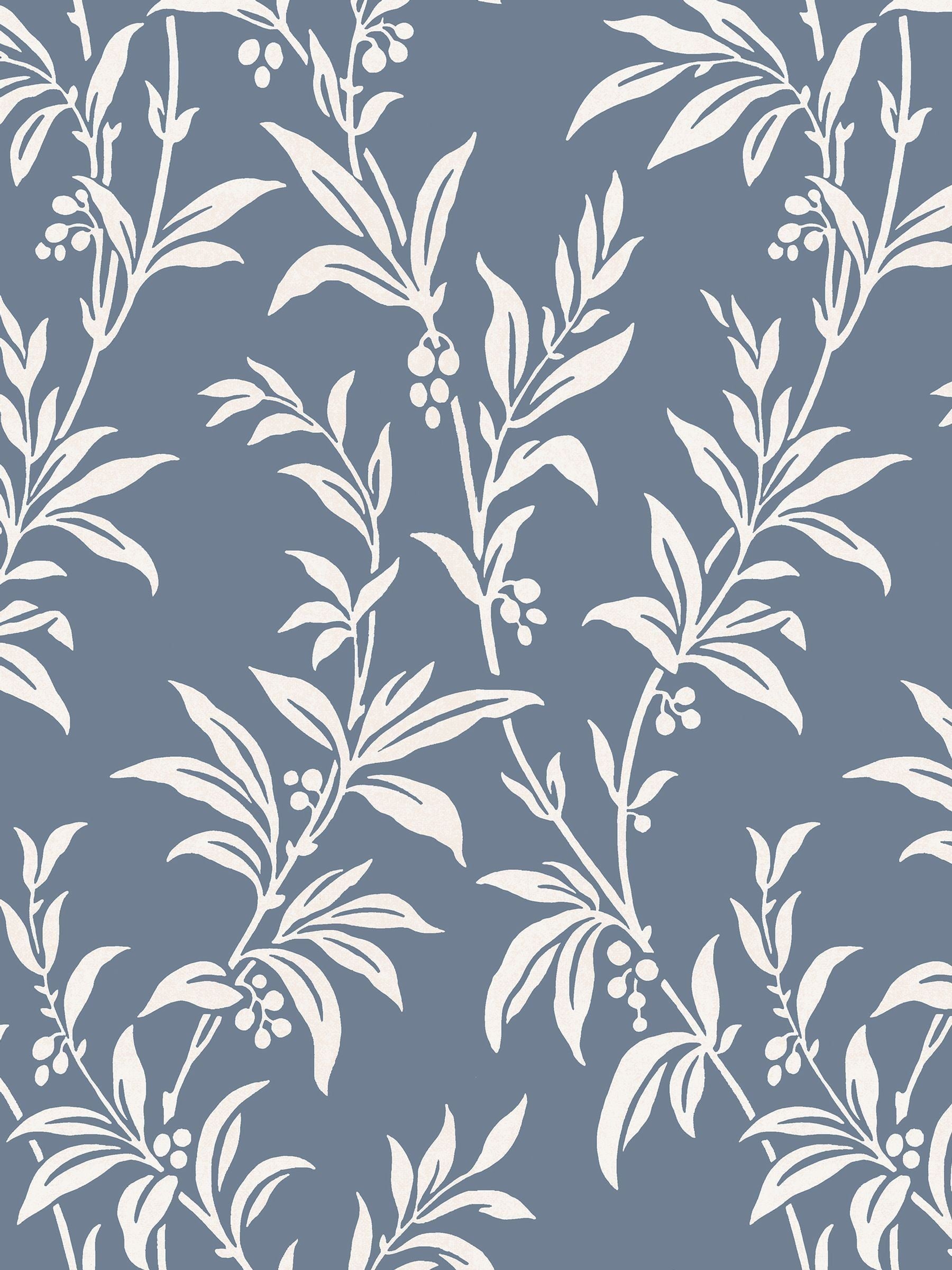Laura Ashley Dark Seaspray Paxford Leaves wallpaper sample A4, UK version