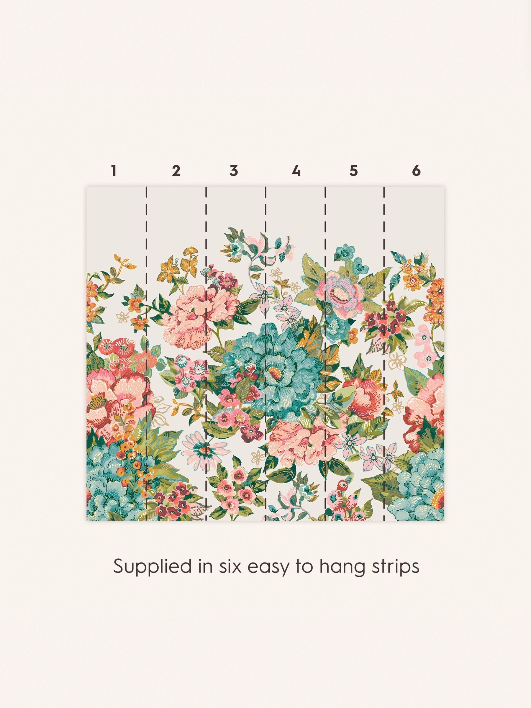 Laura Ashley Lavington Blooms A4 mural sample (British brand)