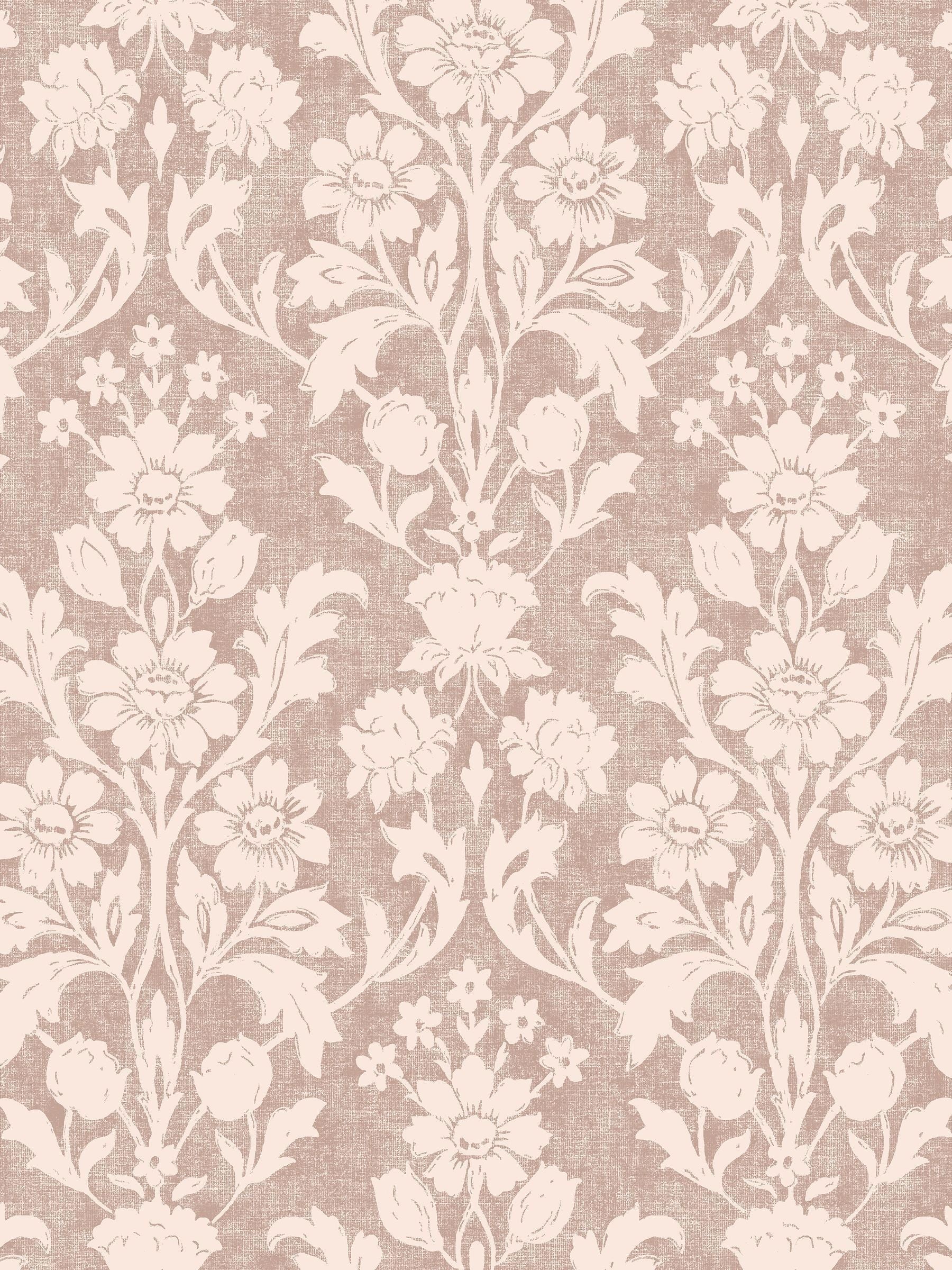 Laura Ashley Plaster Pink Semington Silhouette A4 wallpaper sample, UK version