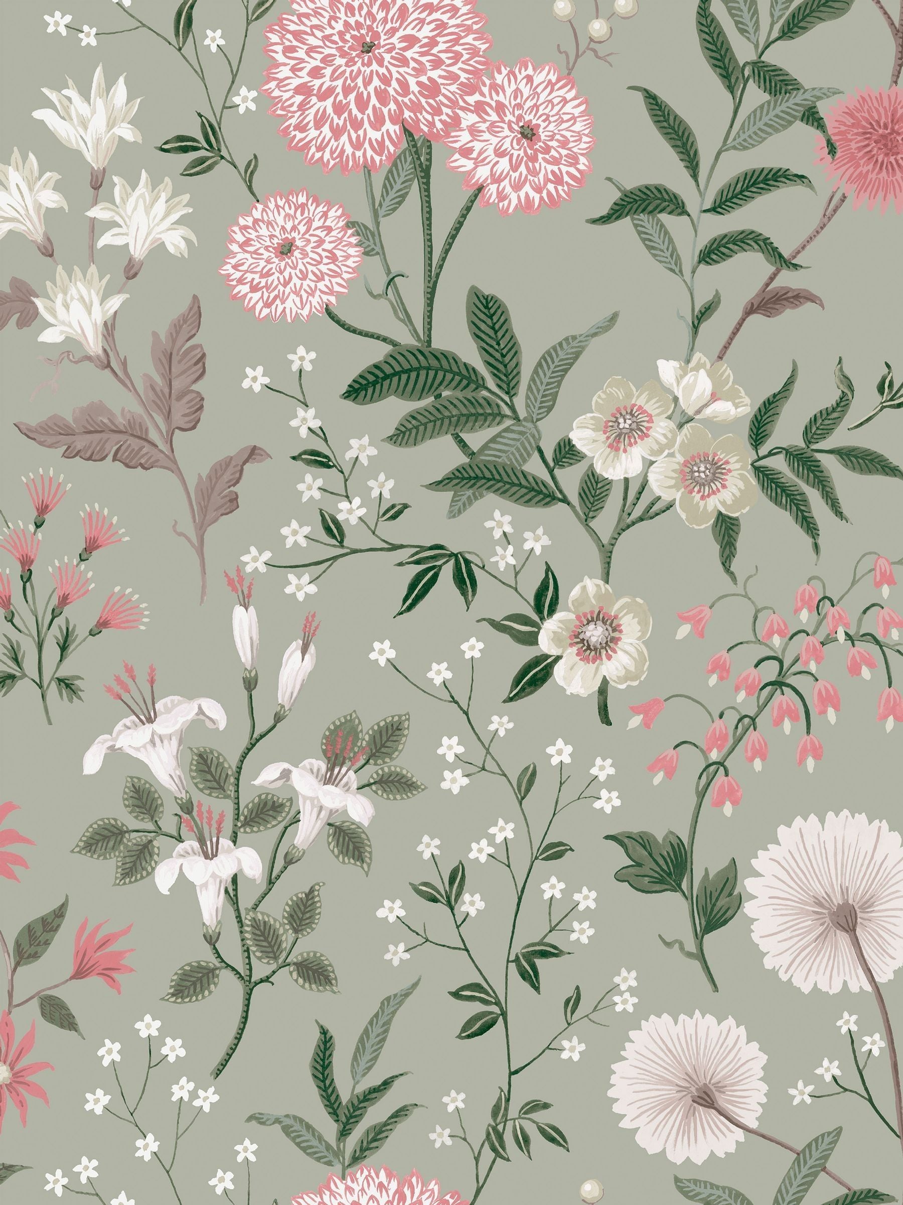Laura Ashley wallpaper sample Otterham Garden A4, imported from the UK