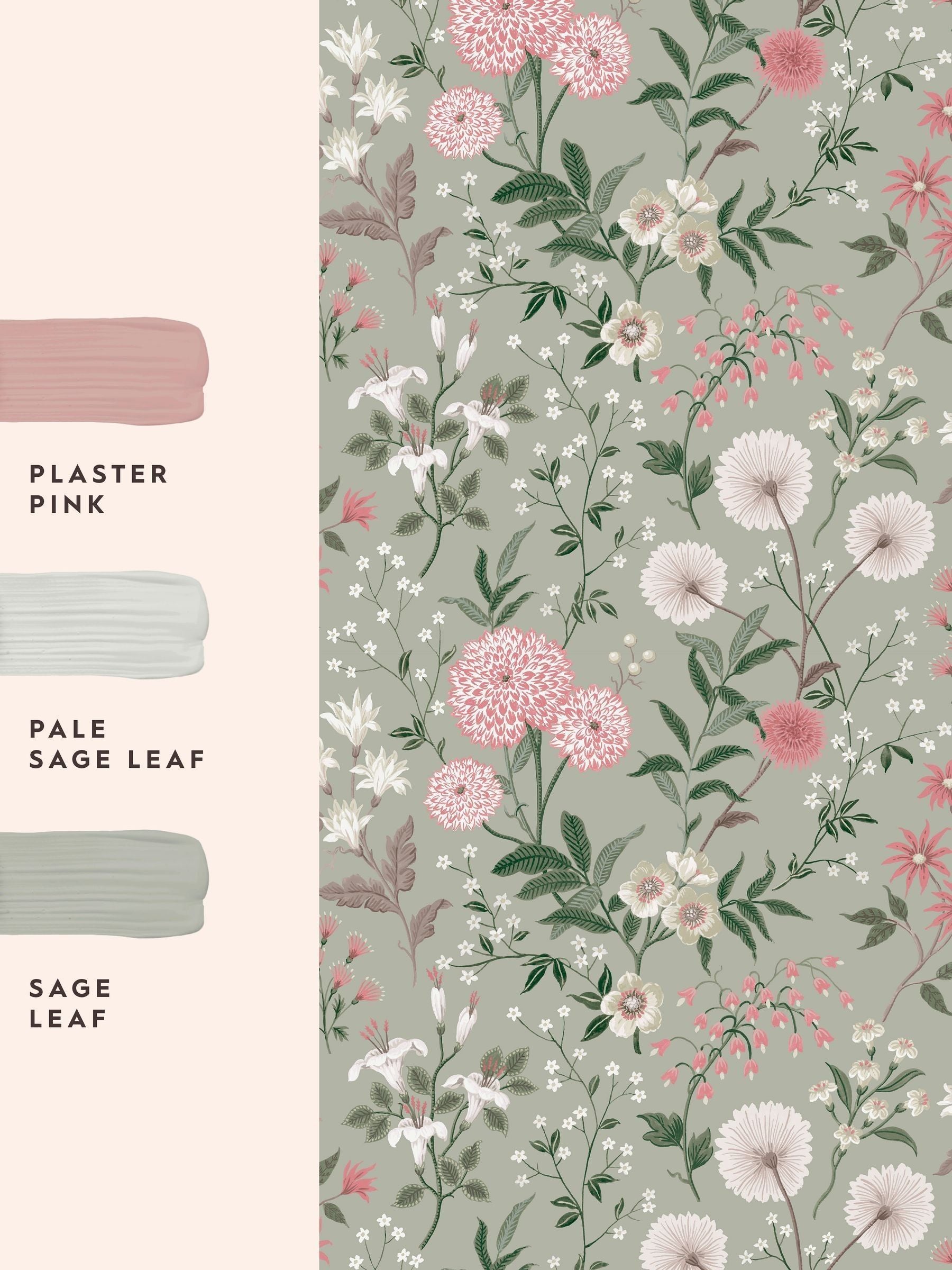 Laura Ashley wallpaper sample Otterham Garden A4, imported from the UK