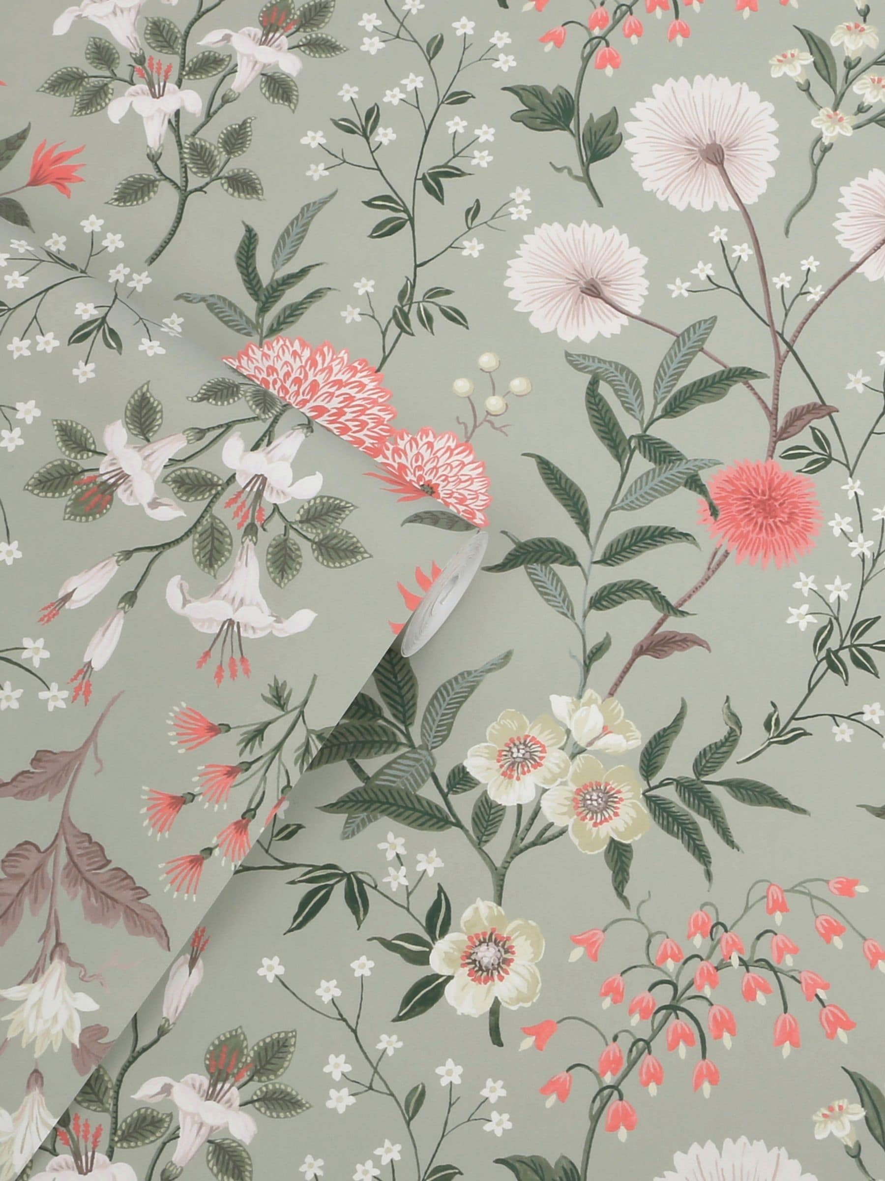 Laura Ashley wallpaper sample Otterham Garden A4, imported from the UK