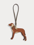 Lauren Ralph Lauren dog bag charm brown leather suede, UK version