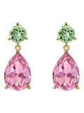 Ted Baker green and pink crystal teardrop earrings, UK version