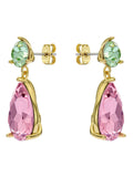 Ted Baker green and pink crystal teardrop earrings, UK version