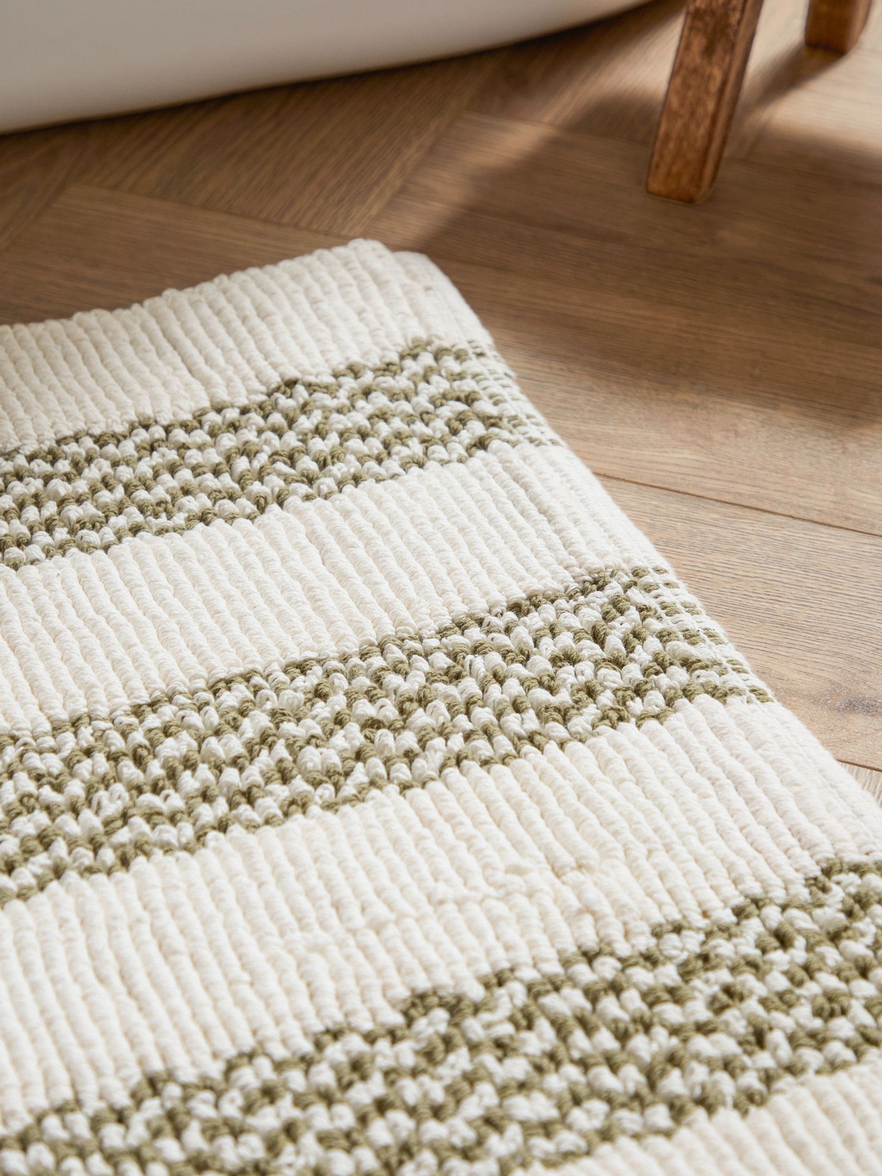 Yard Olive Hebden woven bath mat 50x80 - British product