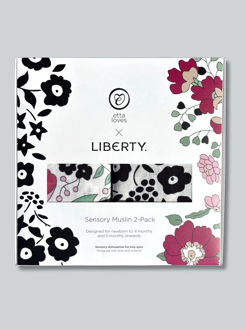 Etta Loves black and white Liberty muslin squares - British product