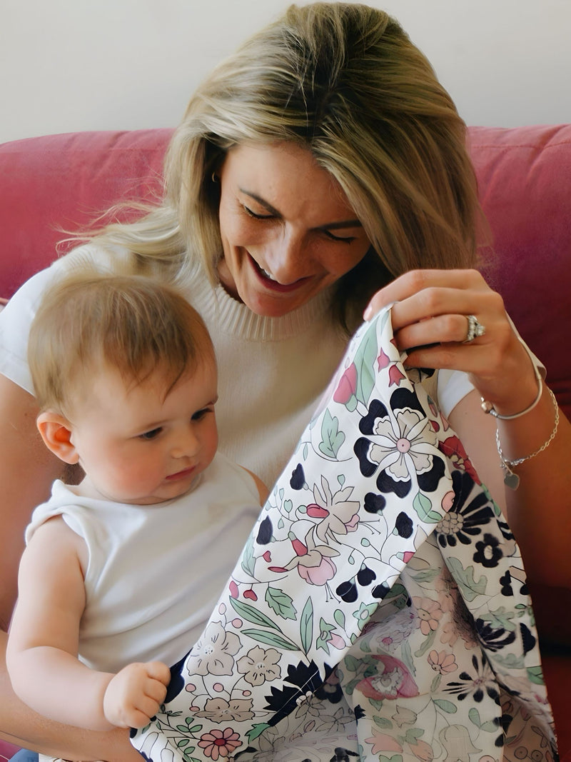 Etta Loves black and white Liberty muslin squares - British product