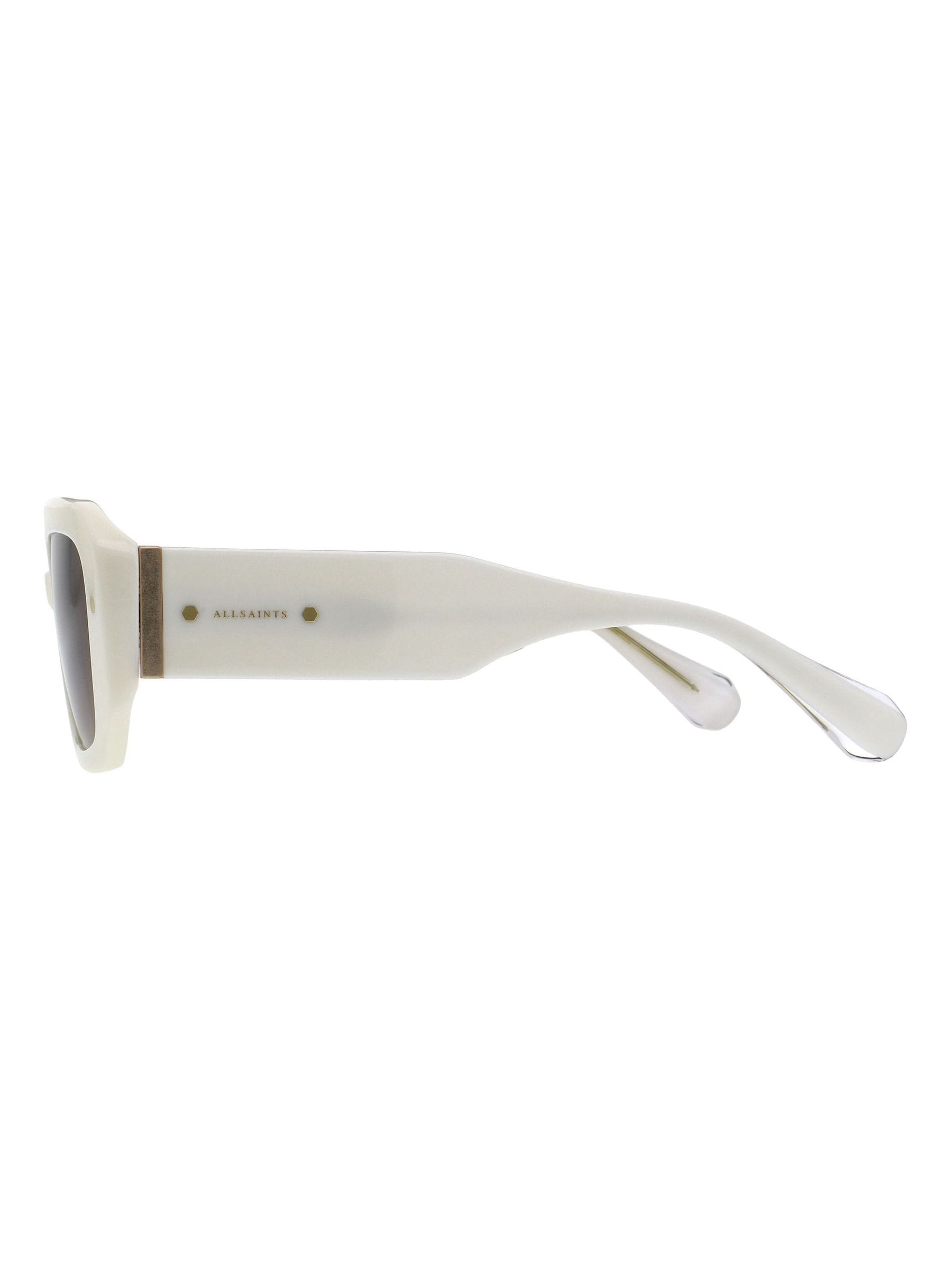 AllSaints oversized oval sunglasses crème frame brown lenses (British brand)