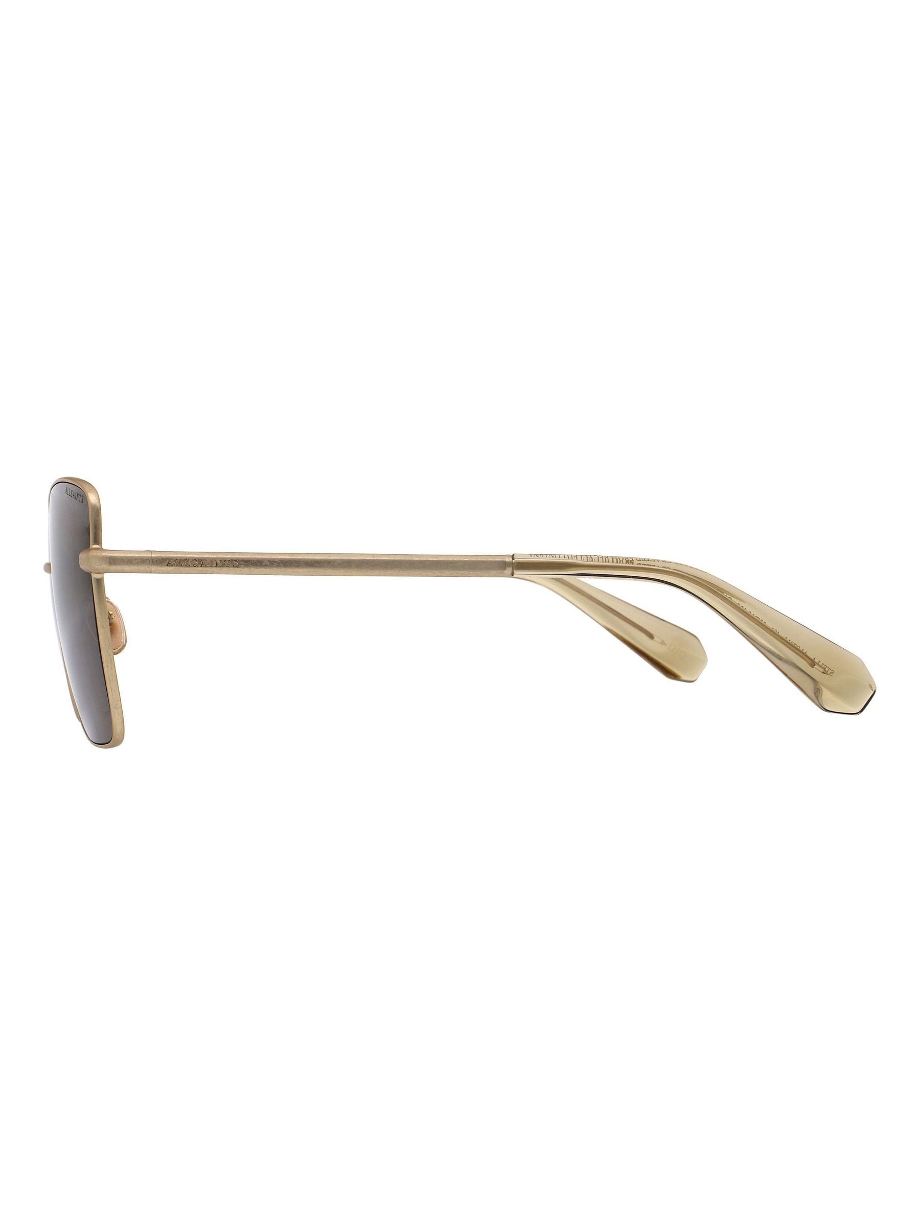AllSaints metallic Als7015 401 warm brass sunglasses, imported from the UK
