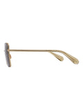AllSaints metallic Als7015 401 warm brass sunglasses, imported from the UK
