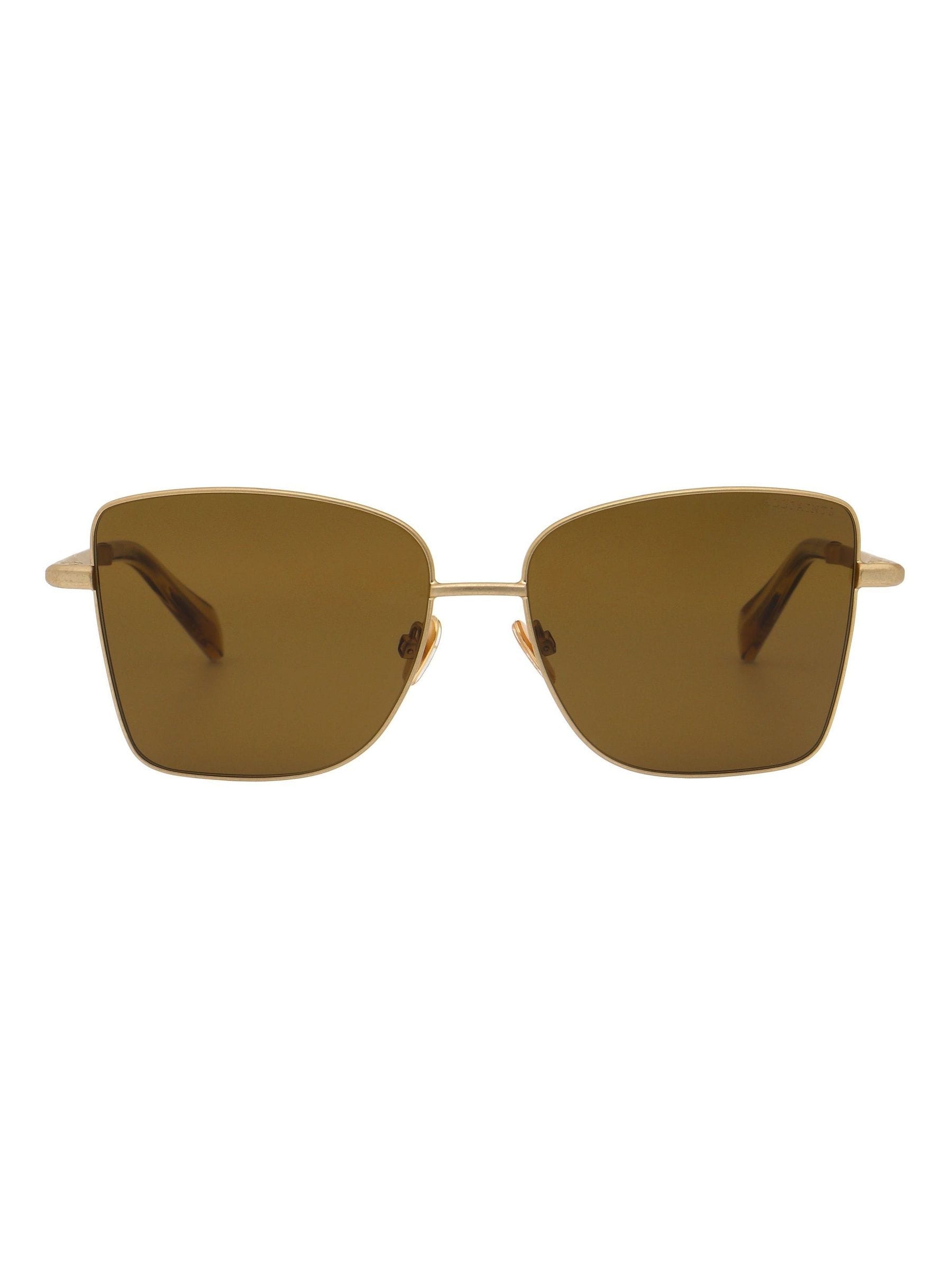 AllSaints metallic Als7015 401 warm brass sunglasses, imported from the UK