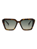 AllSaints square tortoiseshell sunglasses with khaki gradient lenses (British brand)
