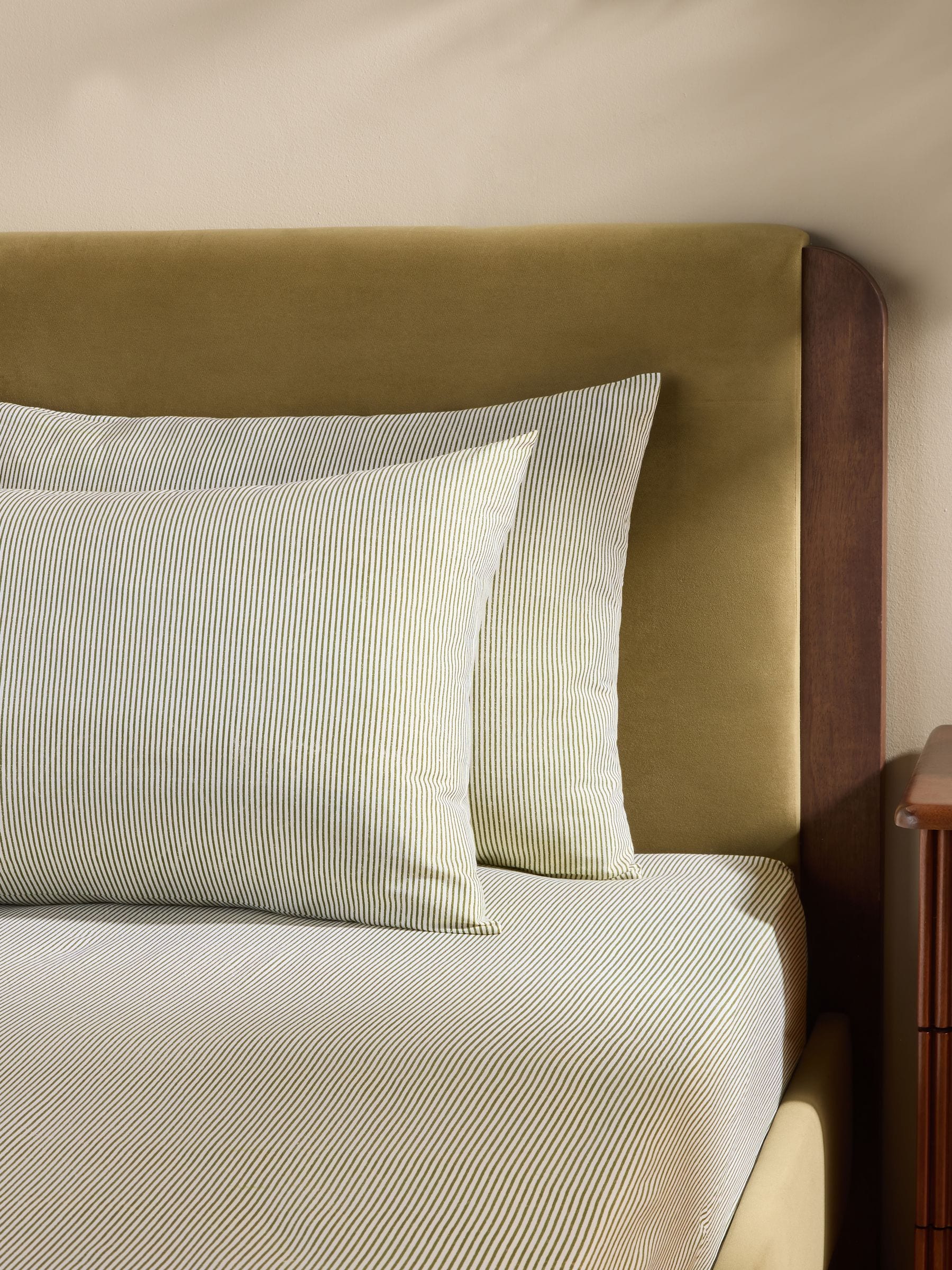 MADE.COM Grey Ansel Stripe 100% Cotton Pillowcases 2 Pack