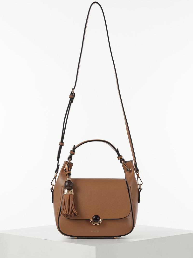 Luella Grey Diana top handle cross-body bag, imported from the UK