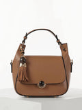 Luella Grey Diana top handle cross-body bag, imported from the UK