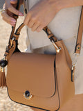 Luella Grey Diana top handle cross-body bag, imported from the UK