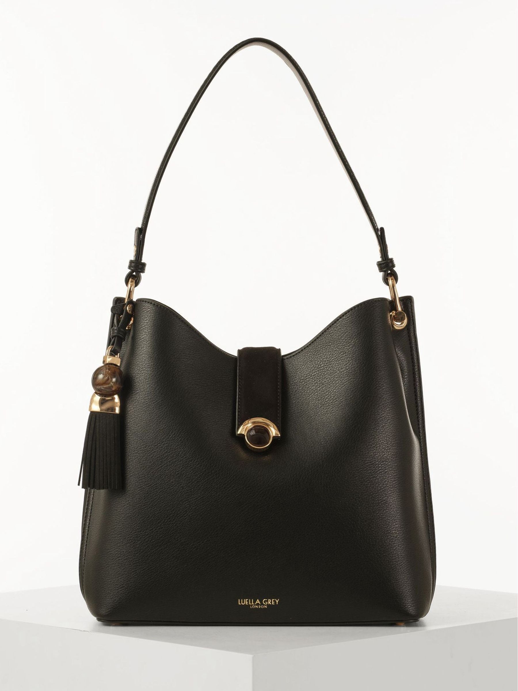 Luella Grey Andrea black hobo tote bag (British brand)